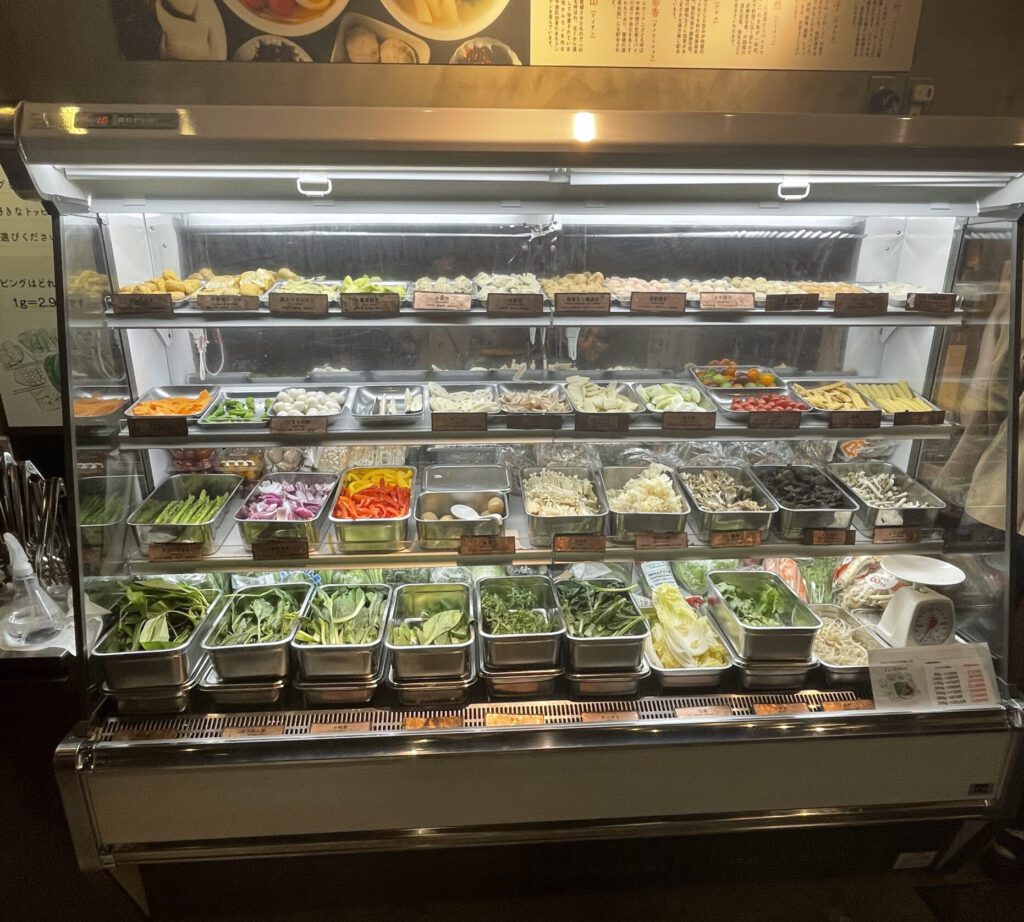 具材のショーケース