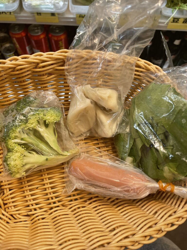 選んだ具材(入れる前)